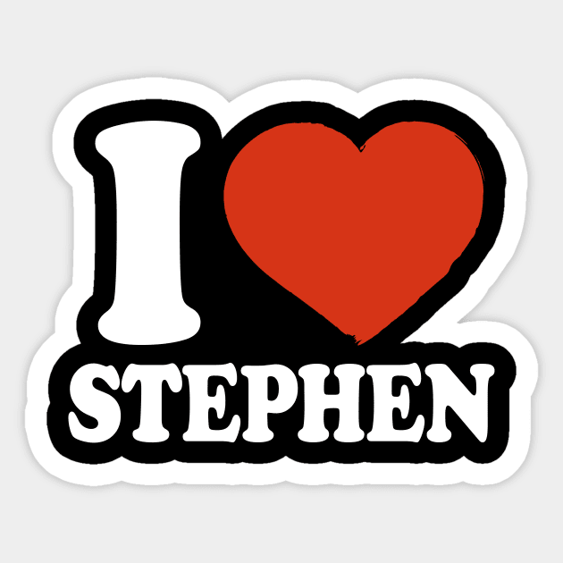 I Love Stephen Sticker by Saulene